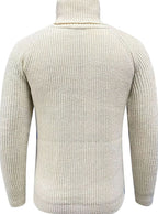 Lucas | Men's Ribbed Knit Turtleneck Sweater Regular Fit Pullover
