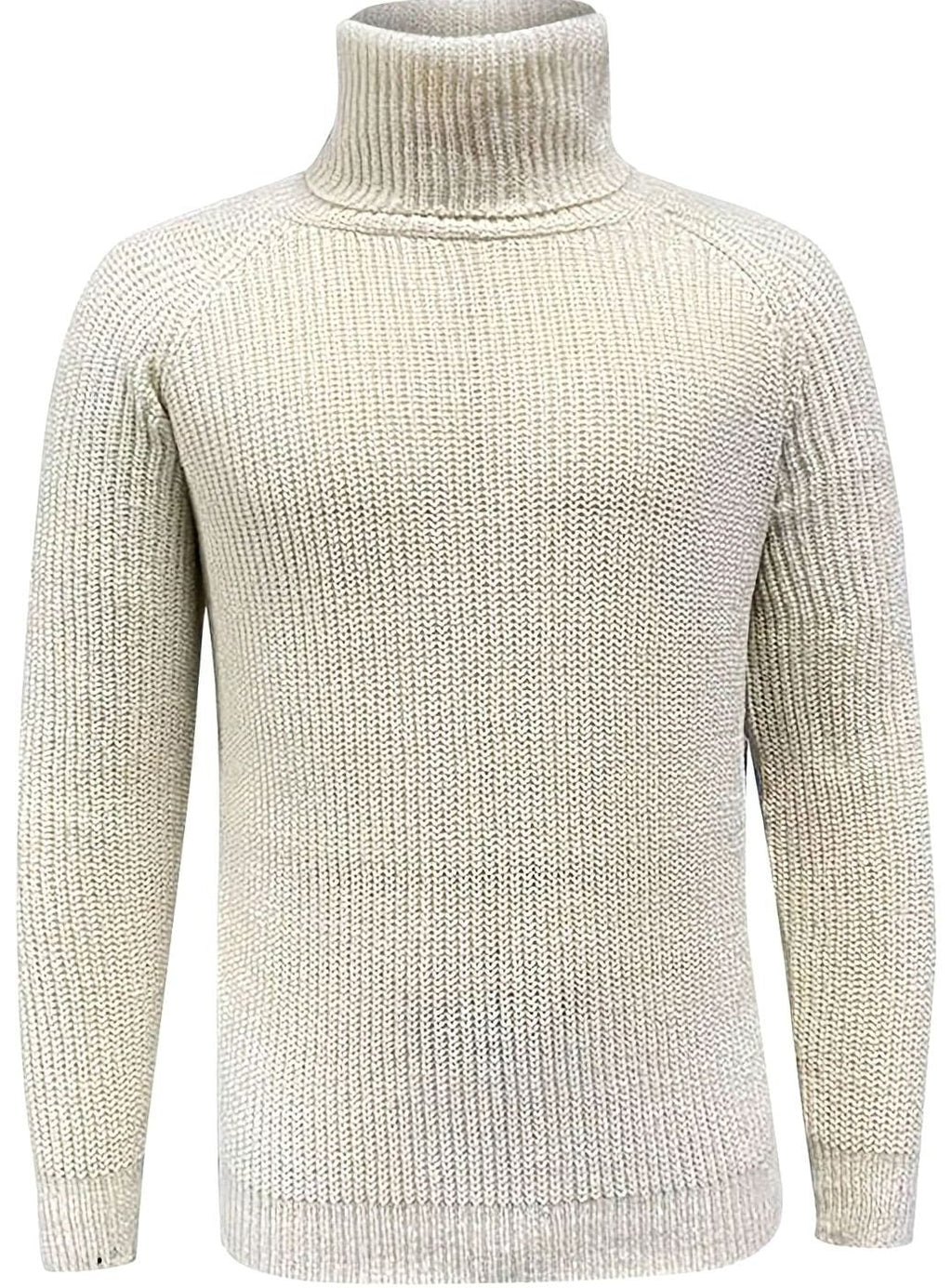 Lucas | Men's Ribbed Knit Turtleneck Sweater Regular Fit Pullover