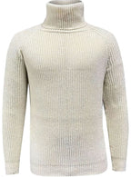 Lucas | Men's Ribbed Knit Turtleneck Sweater Regular Fit Pullover
