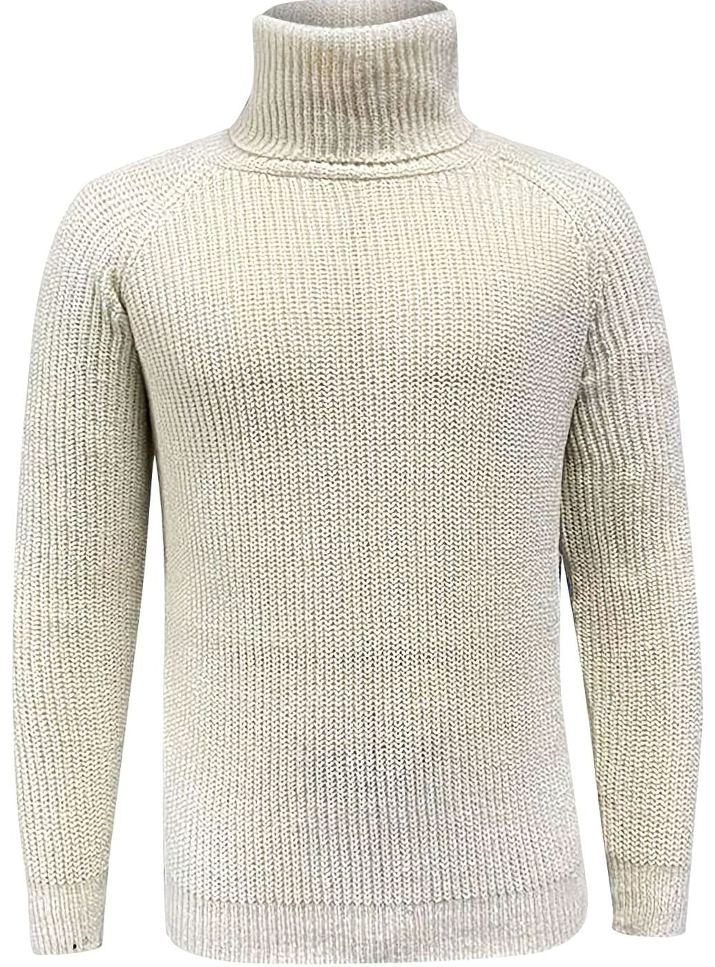 Lucas | Men's Ribbed Knit Turtleneck Sweater Regular Fit Pullover