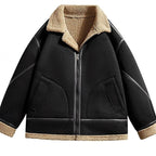 William | Men's Sherpa-Lined Aviator Bomber Jacket Full-Zip