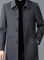 Sebastian | Men's Single-Breasted Tailored Wool Overcoat