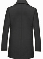 Matthew | Men's Single-Breasted Wool Overcoat Tailored Lapel Scarf