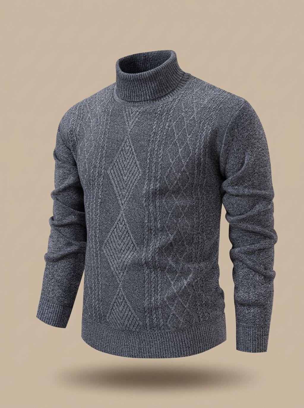 Samuel | Men's Slim-Fit Cable-Knit Turtleneck Sweater