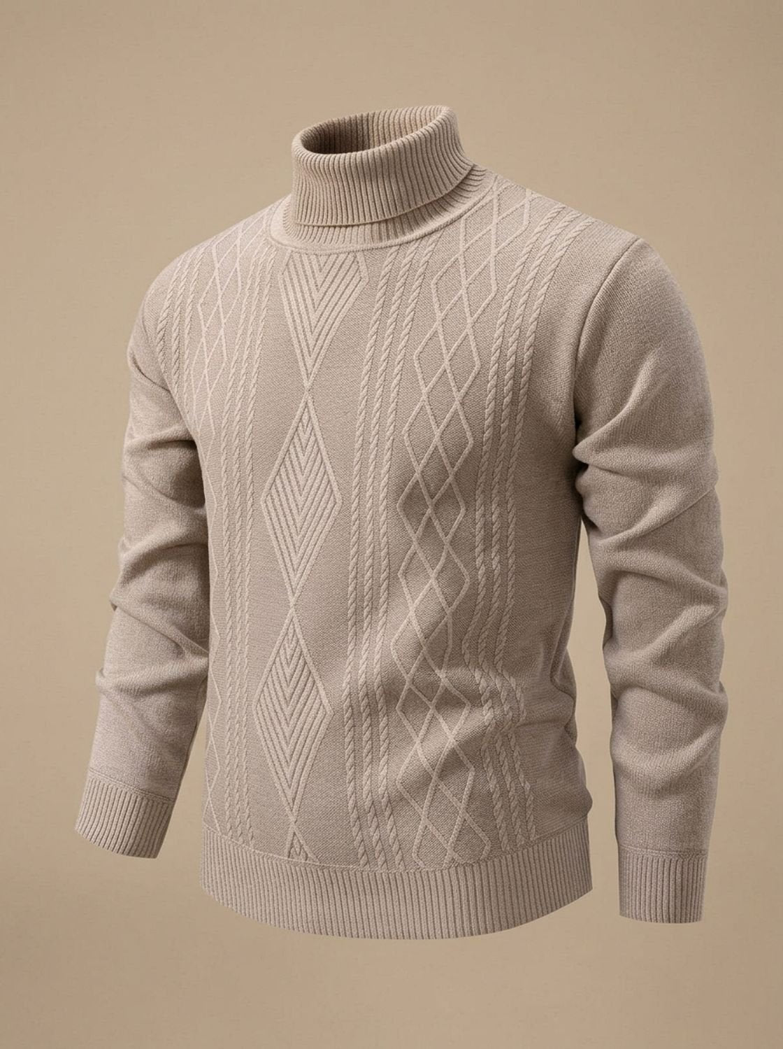 Samuel | Men's Slim-Fit Cable-Knit Turtleneck Sweater