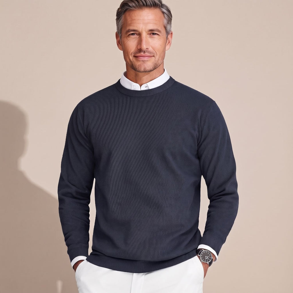 Nathan | Men's Slim-Fit Crew Neck Layering Sweater