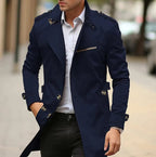Alexander | Men's Slim-Fit Double-Breasted Wool Coat Trench Jacket