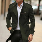 Alexander | Men's Slim-Fit Double-Breasted Wool Coat Trench Jacket