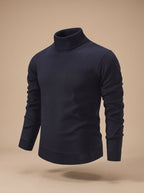 Henry | Men's Slim-Fit Fine-Knit Turtleneck Sweater Ribbed Cuffs