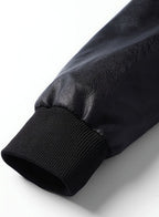Nathan | Men's Slim-Fit Full-Zip Faux Leather Bomber Jacket