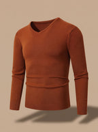 Matthew | Men's Slim-Fit V-Neck Fine-Knit Stretch Pullover Sweater