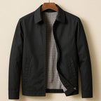 Lucas | Men's Smart-Casual Harrington Jacket Gingham-Lined Full-Zip