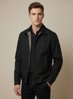 Lucas | Men's Smart-Casual Harrington Jacket Gingham-Lined Full-Zip