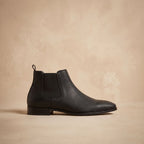 Nathan | Men's Smooth Leather Elastic-Panel Chelsea Boots
