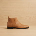 Nathan | Men's Smooth Leather Elastic-Panel Chelsea Boots