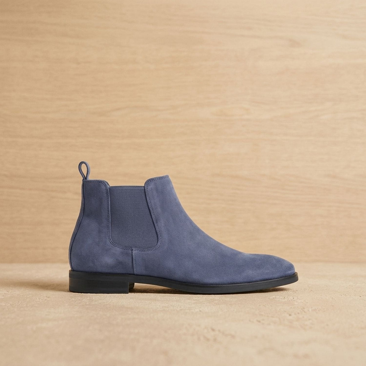 Nathan | Men's Smooth Leather Elastic-Panel Chelsea Boots