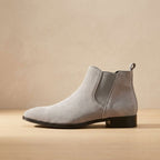 Nathan | Men's Smooth Leather Elastic-Panel Chelsea Boots