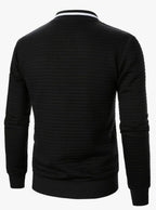 Nathan | Men's Textured Grid Full-Zip Bomber Jacket