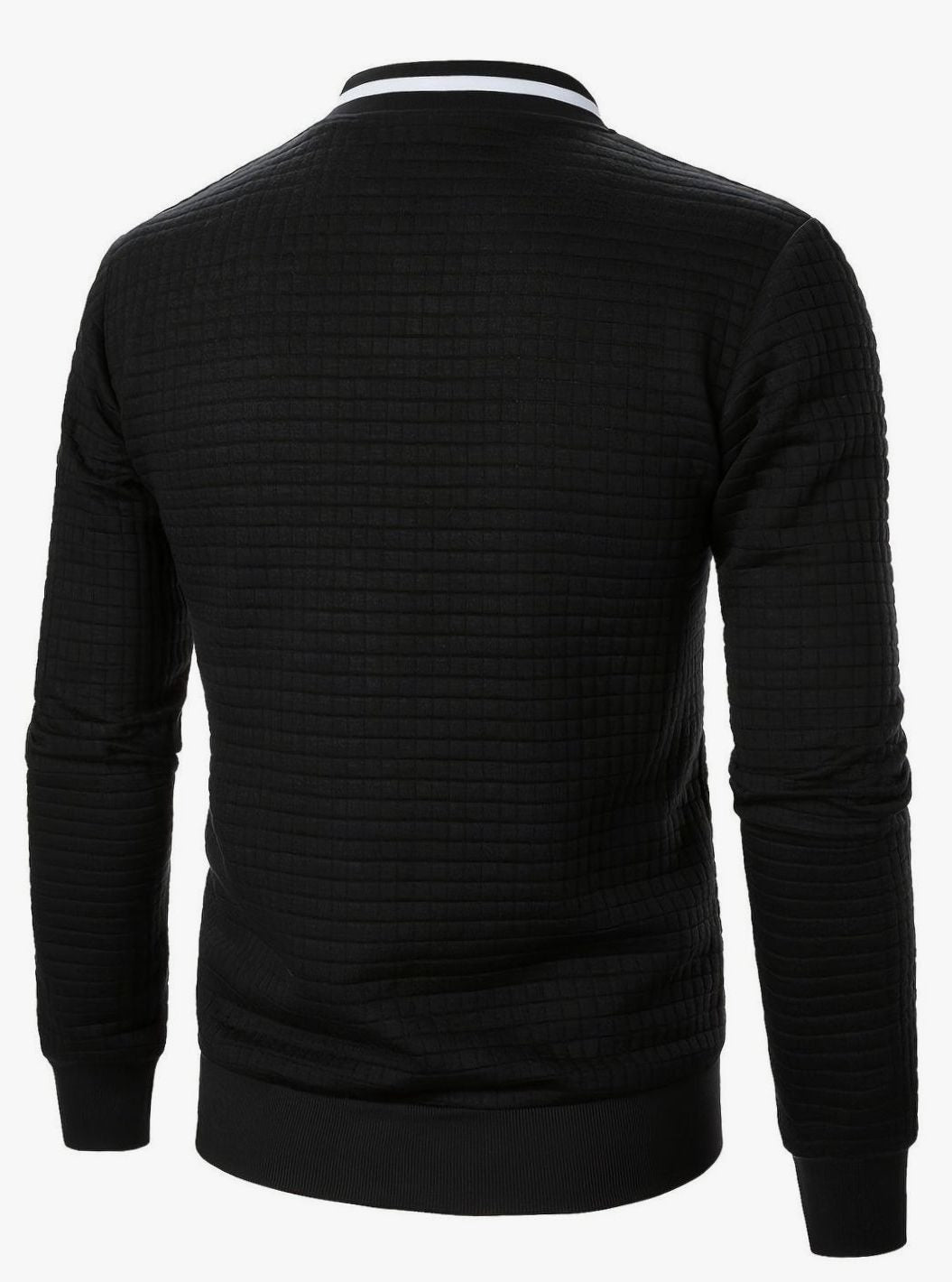 Nathan | Men's Textured Grid Full-Zip Bomber Jacket