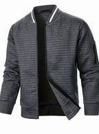 Nathan | Men's Textured Grid Full-Zip Bomber Jacket