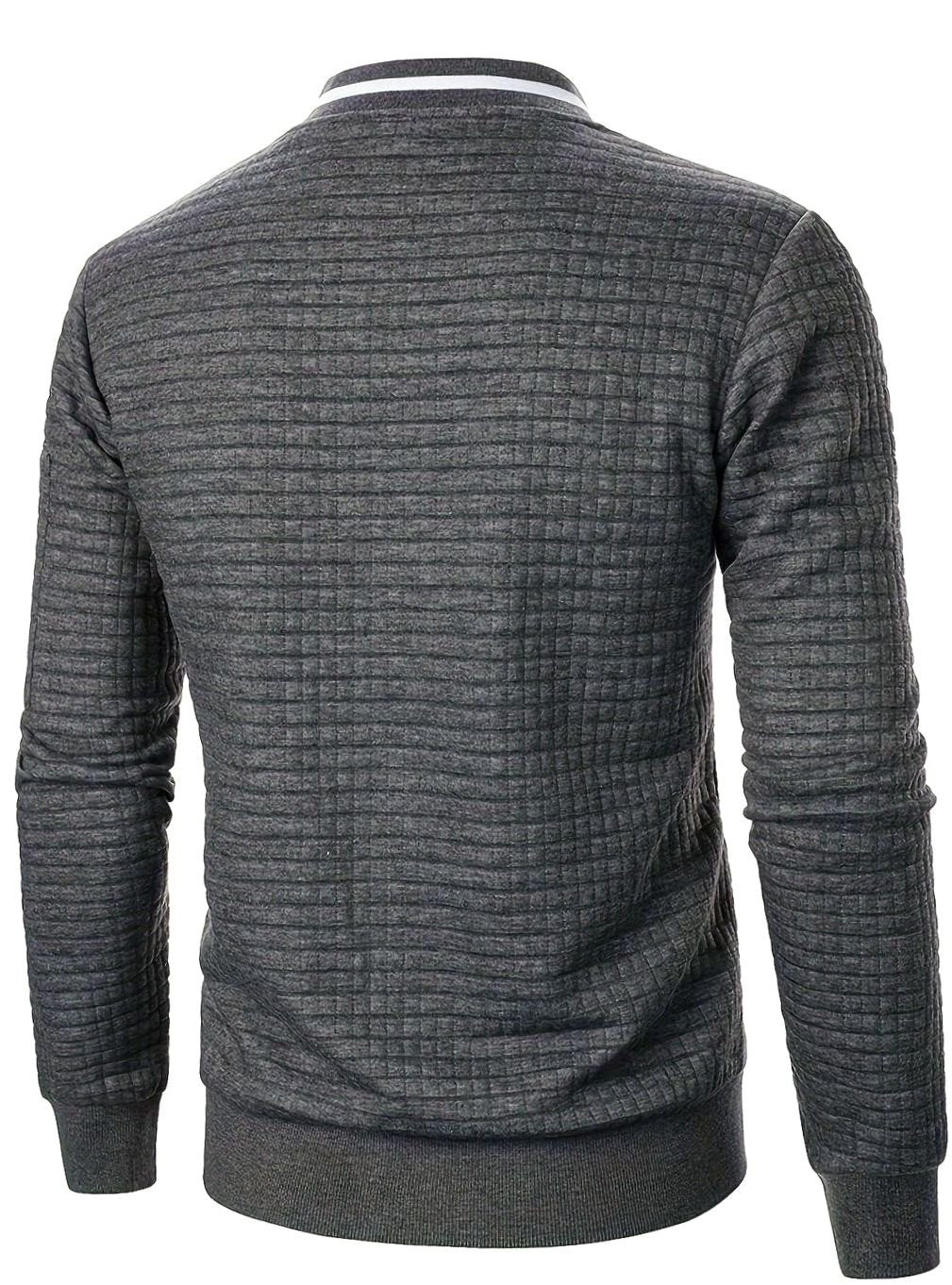 Nathan | Men's Textured Grid Full-Zip Bomber Jacket