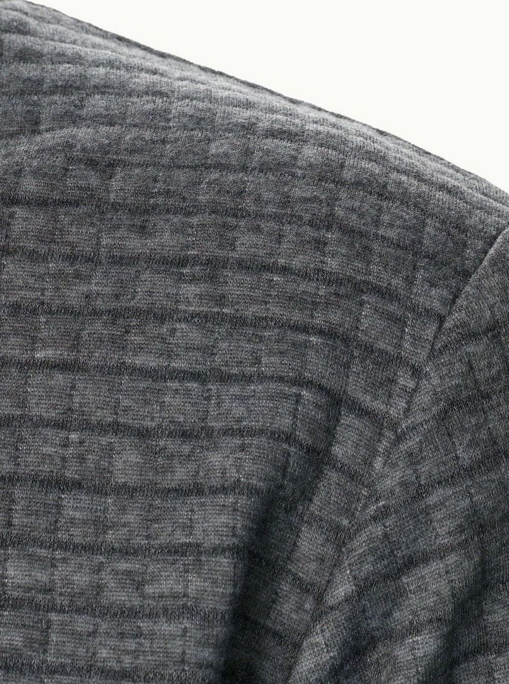 Nathan | Men's Textured Grid Full-Zip Bomber Jacket