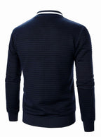 Nathan | Men's Textured Grid Full-Zip Bomber Jacket