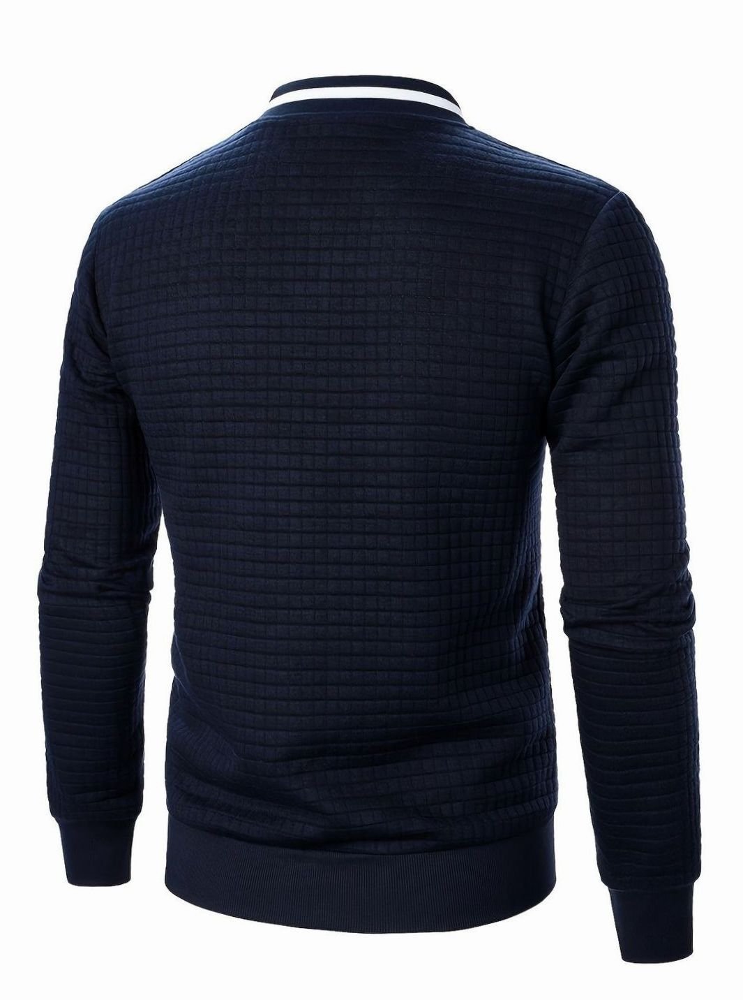 Nathan | Men's Textured Grid Full-Zip Bomber Jacket