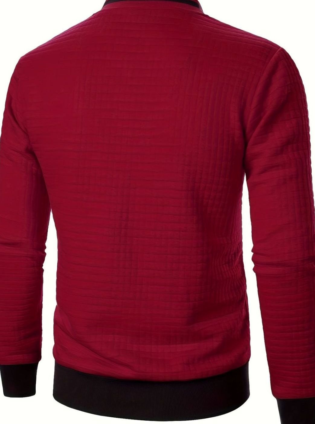 Nathan | Men's Textured Grid Full-Zip Bomber Jacket