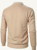 Nathan | Men's Textured Grid Full-Zip Bomber Jacket