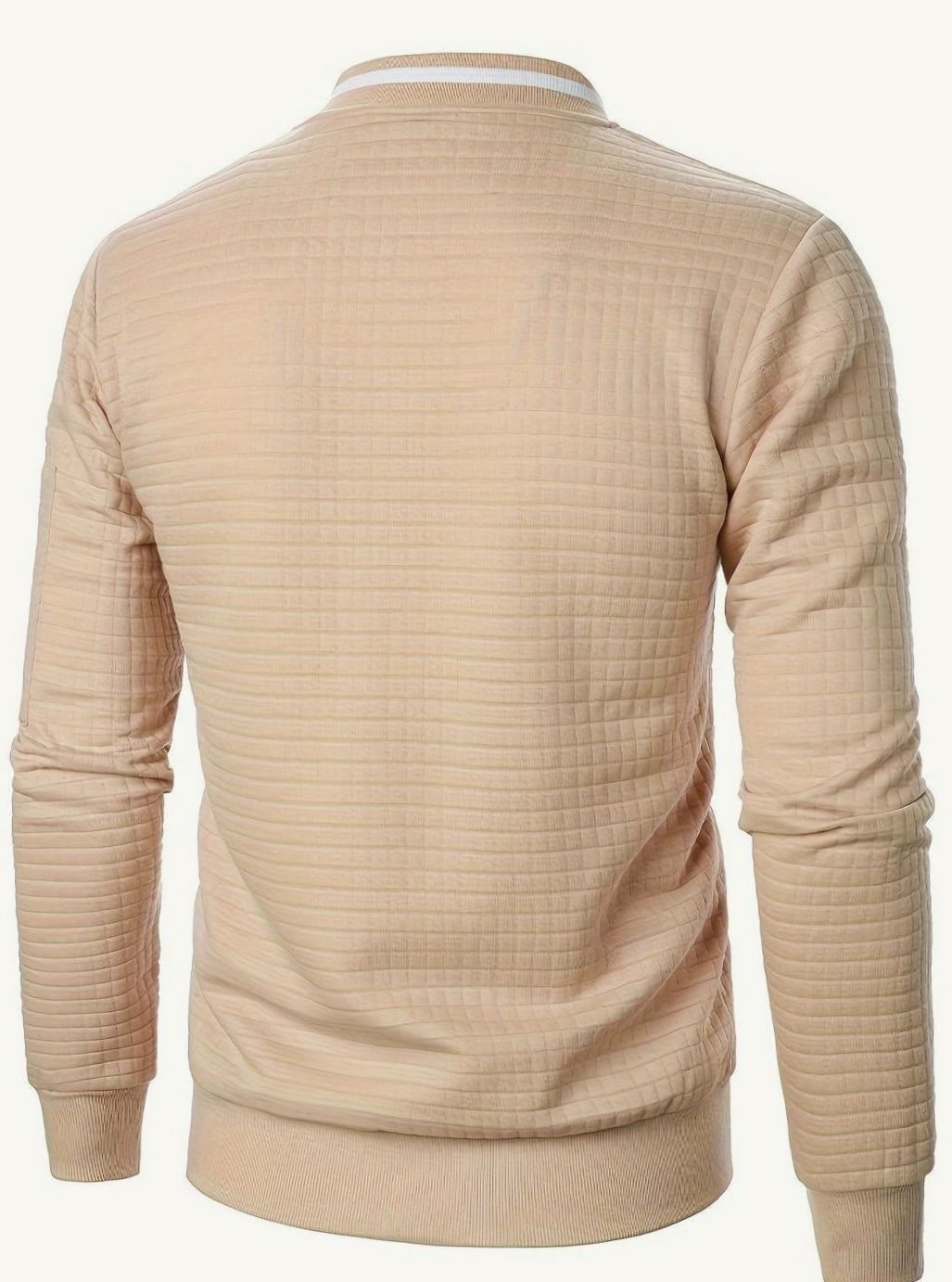 Nathan | Men's Textured Grid Full-Zip Bomber Jacket