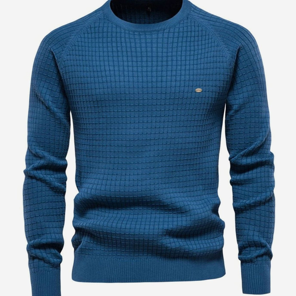 Mason | Men's Waffle-Knit Crewneck Raglan Casual Sweater