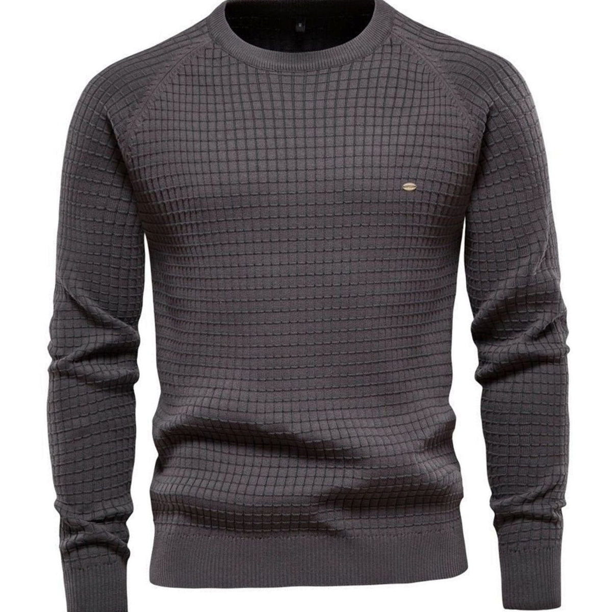 Mason | Men's Waffle-Knit Crewneck Raglan Casual Sweater