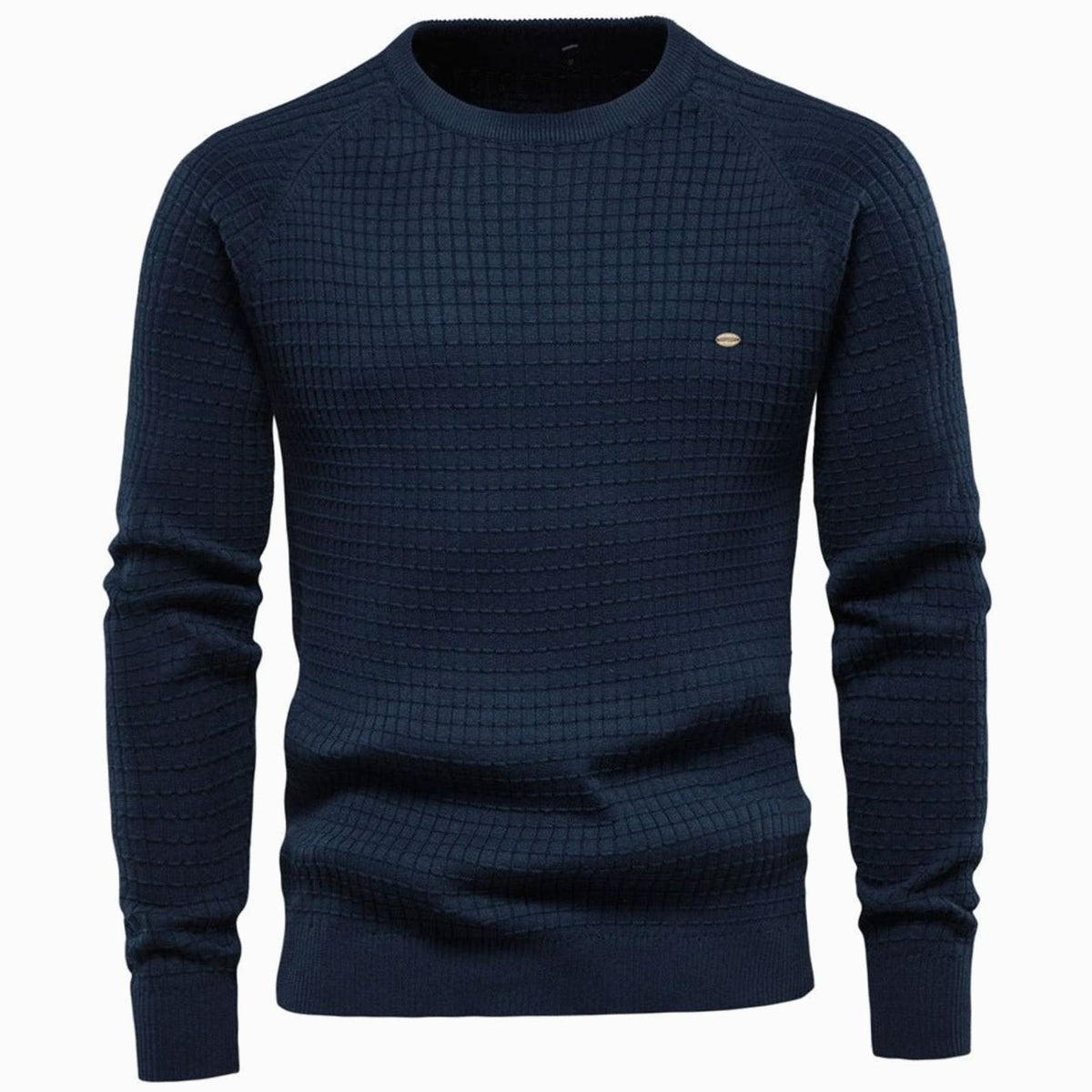 Mason | Men's Waffle-Knit Crewneck Raglan Casual Sweater