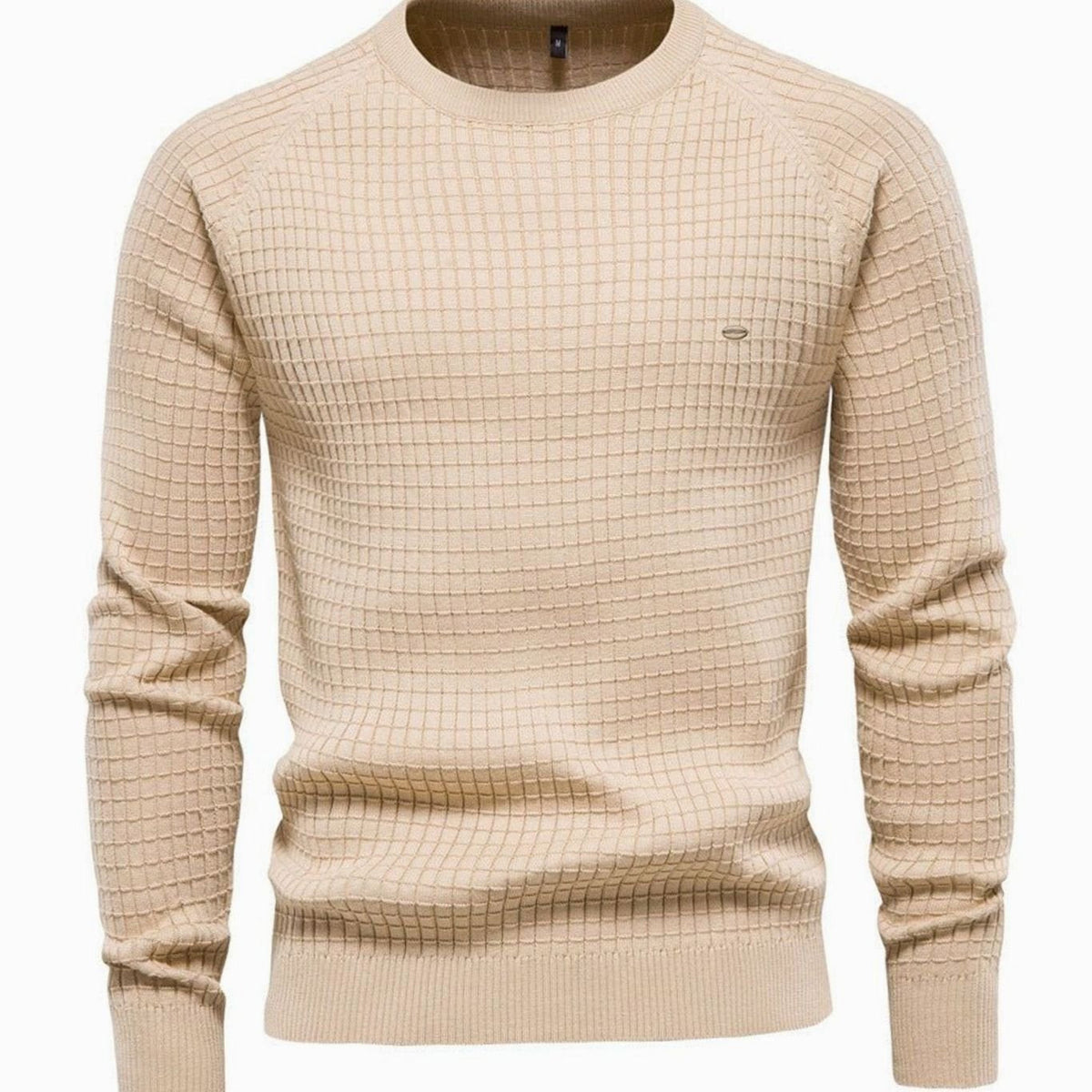 Mason | Men's Waffle-Knit Crewneck Raglan Casual Sweater