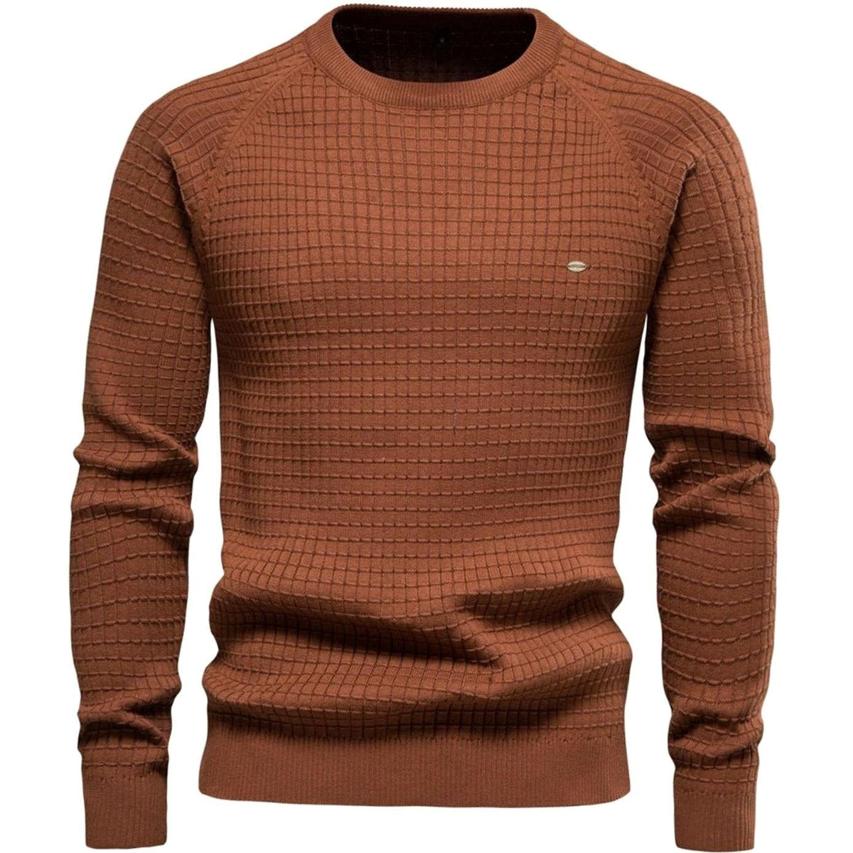 Mason | Men's Waffle-Knit Crewneck Raglan Casual Sweater
