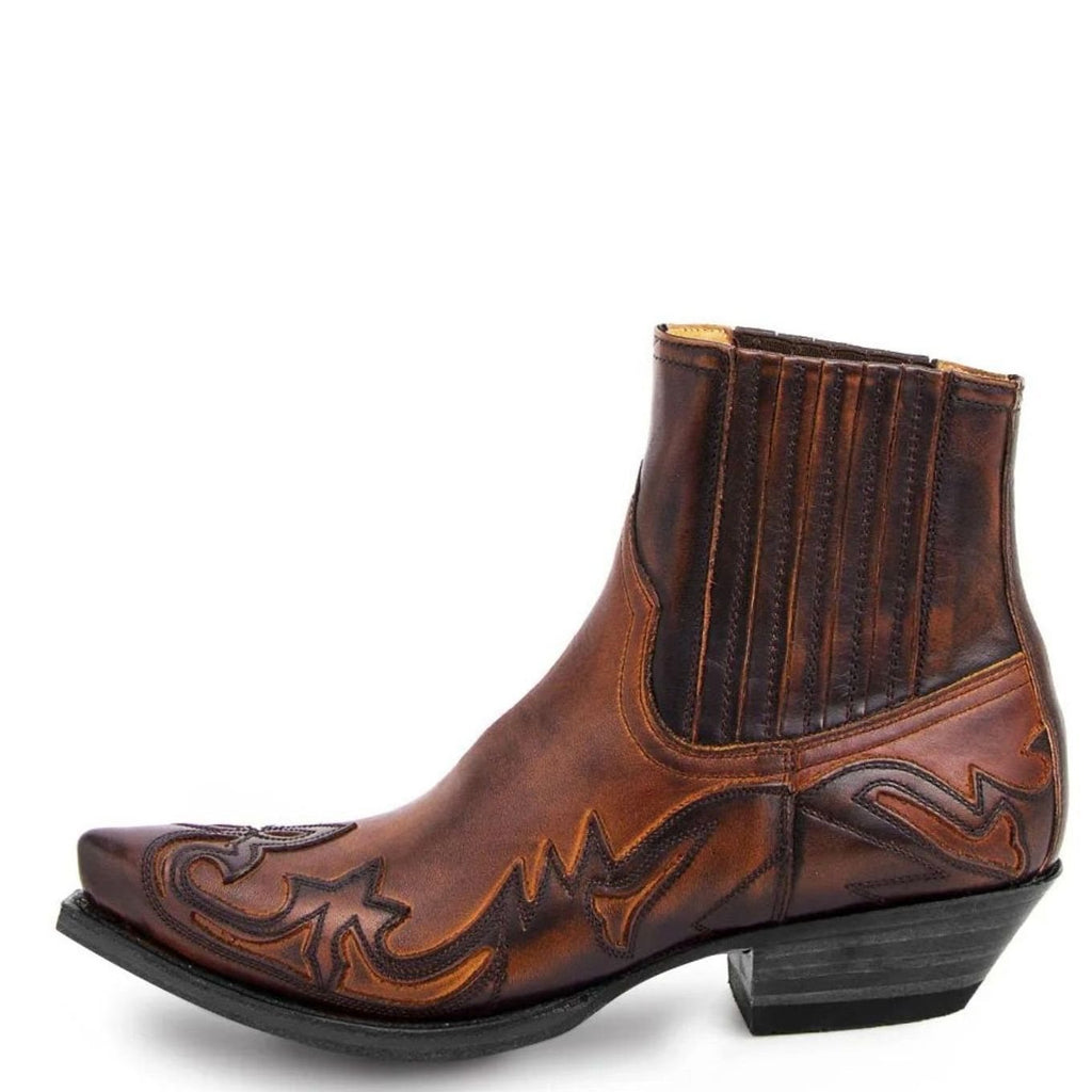 Ethan | Men's Western Cowboy Embroidered Pointed-Toe Chelsea Style Boots