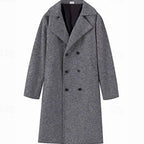 Sebastian | Men's Wool Double-Breasted Tailored Long Overcoat