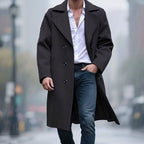 Sebastian | Men's Wool Double-Breasted Tailored Long Overcoat