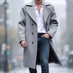 Sebastian | Men's Wool Double-Breasted Tailored Long Overcoat
