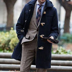 Elijah | Men's Wool Hooded Toggle-Closure Long Overcoat