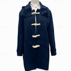 Elijah | Men's Wool Hooded Toggle-Closure Long Overcoat