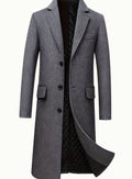 Ryan | Men's Wool Long Overcoat Tailored Button-Front Trench Coat