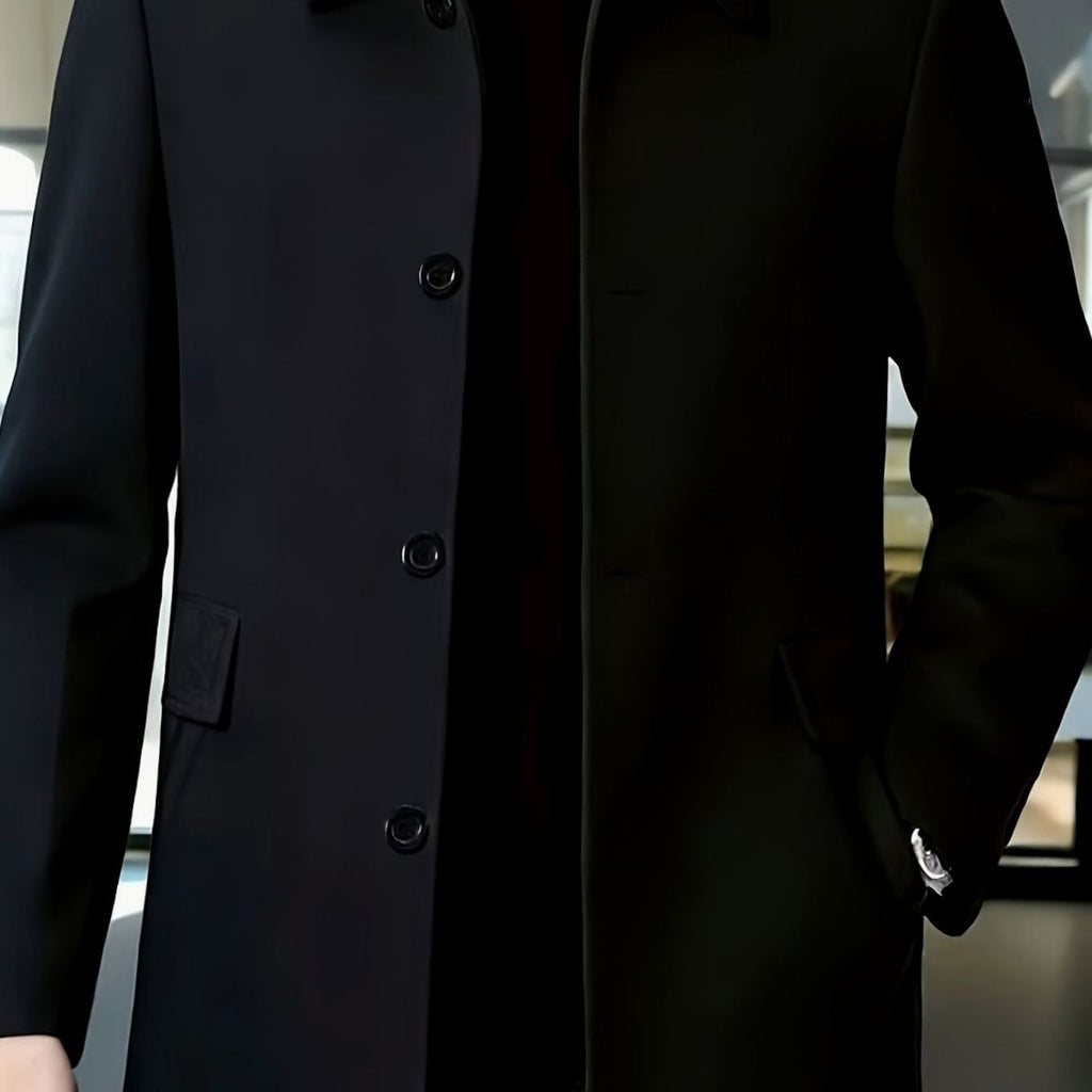 Samuel | Men's Wool Single-Breasted Relaxed-Fit Overcoat