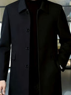 Samuel | Men's Wool Single-Breasted Relaxed-Fit Overcoat