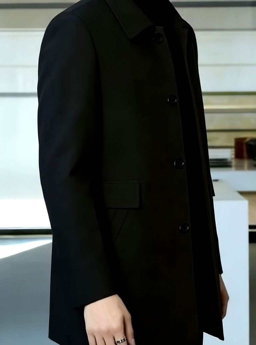Samuel | Men's Wool Single-Breasted Relaxed-Fit Overcoat