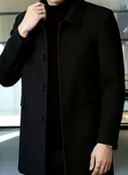 Samuel | Men's Wool Single-Breasted Relaxed-Fit Overcoat