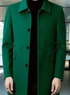 Samuel | Men's Wool Single-Breasted Relaxed-Fit Overcoat