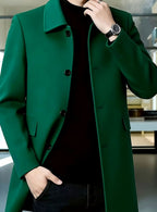 Samuel | Men's Wool Single-Breasted Relaxed-Fit Overcoat