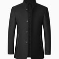 Nathan | Men's Wool Stand-Collar Tailored Overcoat